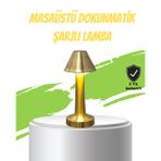 Ucuztekno tekno LED Masa Lambası 3 Renk Ayarlı Şarjlı Kablosuz Modern Tasarım 2026