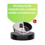 UCUZTEKNO TYC03B6A14FCFCD6DC122F308 Preminyum Ergonomik Sebze Rendeleyici Ve Süzgeç Hazneli Dilimleyici