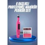 UCUZTEKNO TYC2WXNO9N177644265934985 Preminyum Profesyonel Manikür Pedikür Seti Törpü Makinesi Protez Tırnak Çıkarma