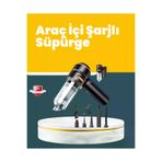 UCUZTEKNO TYC4D97EB2ACC683C50C51102 Araç İçi Derinlemesine Temizlik İçin Kompakt Ve Ergonomik El Süpürgesi
