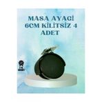 UCUZTEKNO TYC802C37426E000BF41FEB00 Trendlia Kilitsiz Mobilya Tekerleği 6 Cm 4 Adet Dayanıklı Tasarım