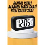 UCUZTEKNO TYCA428DAAA86759D3C44F309 Dijital Masa Saati Takvim Çalar Saat Alarmlı Işıklı Led Ekran Pilli