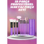 UCUZTEKNO TYCDJ1P55N177644262716648 Preminyum 12 Parça Profesyonel Makyaj Seti Yumuşak Kıllı Yüz Ve Göz Makyajına Uygun