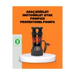 UCUZTEKNO UCZZZARAÇPOMPASITDR Ayaklı Bisiklet Pompası Basınç Göstergeli Çok Amaçlı