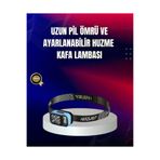 UCUZTEKNO UCZZZHS217-4 Süper Parlak Led Kafa Feneri 3 Renk 53 Mod Type C Şarjlı