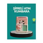 UCUZTEKNO UCZZZSAM51MÜZİKLİIŞIKLIKUMBARA-18 Pembe Atm Kasa Görünümlü Elektronik Şifreli Çocuk Kumbarası