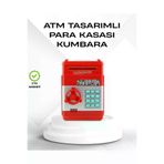 UCUZTEKNO UCZZZSAM53NUMBERBANK-1 Kırmızı Şifreli Atm Kasa Para Yutan Kumbara