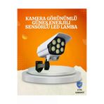 UCUZTEKNO UCZZZV070SOLARLAMBA-1 Trendlia Solar Şarjlı Hareket Sensörlü Led Dış Mekan Lambası Kamera Tasarımlı Güvenlik Işığı