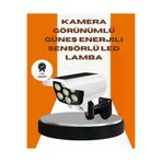 UCUZTEKNO UCZZZV070SOLARLAMBA-4 Trendlia Solar Şarjlı Kamera Tasarımlı Led Duvar Lambası Hareket Sensörlü Dış Mekan Aydınlatma