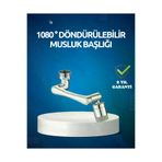 UCUZTEKNO XUCZZMUSLUKAPARATIIIIII-1 Dönen Musluk Başlığı 1080 Derece Ayarlanabilir Filtreli Sprey Uç