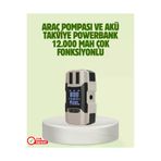 UCUZTEKNO XUCZZZRT603ARAÇPOMPASI-2 Araç Akü Takviye Cihazı Ve Lastik Şişirme Pompası 12.000 Mah