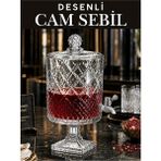 Ucuzunabak Cam Ayaklı Musluklu Meşrubat Sebili Şerbetlik 5 Lt - Şeffaf
