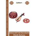 #Ud Ahşap Görünümlü Dekoratif Zanaat Dönen Mekanizmalı Estetik Deneyim Ud Hareketli Müzik Kutusu