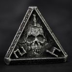 UD Unique Dice Kafatası Kemik Zar RPG Zar DND Metal Zar Seti D&D Kafatası Zar Çok Yüzlü Zar Seti DND Zar Seti Zindanlar ve Ejderhalar için Çokyüzlü Zar MTG RPG Masa Oyunları D4 D6 D8 D10 D12 D20 D100