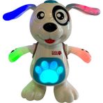 UDATOYS Dans Eden Köpek Müzikli Işıklı Zıplayan Dansçı Köpek Robot Oyuncak 22 cm - Beyaz