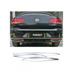 Ueskrom Vw Passat B8 2015-2019 Arası Krom Arka Tampon Alt Çıta 3 Prç P.çelik Uyumlu