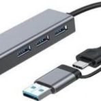 Uet01 10-100-1000 Usb - Type C 3 Port Usb 3.0 Çoklayıcı Gigabit Ethernet Çevirici