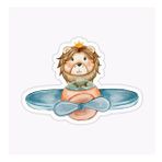 Ufak Bebek Aslan Araba Oto Sticker Etiket Renkli W8