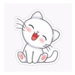 Ufak Bebek Kedi Araba Oto Sticker Etiket Renkli A3