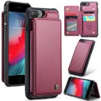 UFinetech iPhone 6 Plus/7 Plus için Kılıf, iPhone 8 Plus Kılıf, Lüks Deri Cüzdan Kickstand Kart Tutucu Kamera Ekran Koruması - İnce Dayanıklı Darbeye Dayanıklı Sert Kapak, Çizilmez Tampon, Kırmızı