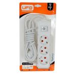 UFO 3500w { Beyaz } Akım Korumalı Anahtarlı Kablolu (1.5 METRE) Üçlü Grup Priz Beyaz