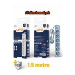 Ufo Akım Korumalı 1.5 Mt Kablolu Grup Priz Max 3500W 16 Amper Aşırı Yük Koruması 6Lı Çoklu Priz Gri
