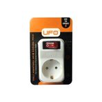 UFO ELECTRIC Akım Korumalı Priz Ufo Tekli Anahtarlı Beyaz Renk 16a 250v (AŞIRI YÜK KORUMASI)