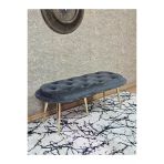 Ufo Oturak Bench - Gold Kaplama Sivriltme Ayak - Oturak - Bench - Puf - Yatak Ucu Pufu Füme Renk 100 X 50 Boyut/Ebat