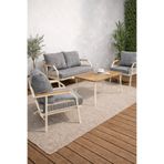 UFUK HOME DAİSY Krem 211 Masalı Gri Bahçe Mobilya Seti Balkon Teras Oturma Grubu Dış Mekan Şık Tasarım
