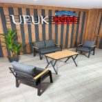 Ufuk Home Kavacık 2 1 1 Masa Bahçe Mobilyası, Balkon Çay Seti, Bahçe Koltuk Takımı, Balkon Takımı - Antrasit