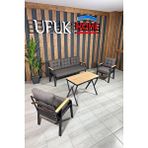 Ufuk home Kavacık 3+1+1+masa Bahçe Mobilyası, Balkon Çay Seti, Bahçe Koltuk Takımı kahve