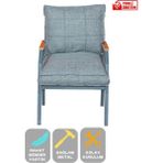 Ufuk Home Linda Tekli Koltuk,konforlu Balkon Mobilyası,modern Metal Çay Seti,estetik Cafe Sandalyeleri, Mutfak Metal Koltuk - 62 x 90 - Gri