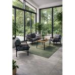 Ufuk Home Milas 211 Masalı Gri Fermuarlı Bahçe Balkon Takımı, Cafe, Salon - Metal Kanepe Koltuk Takımı