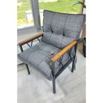 Ufuk Home Miray Berjer Bahçe Takımı, Balkon Takımı, Balkon Bahçe Mobilyaları, Metal Çay Seti, Cafe Sandalye - Gri