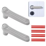 UFURMATE Kapı Kolu Kapakları, 2 Adet Silikon Kapı Kolu Eldiven Kılıfları Avrupa Tarzı Kapı Kolu Kolu Kapakları Güvenlik Kapı Kolu Koruyucu Şeffaf Çarpışma Önleyici Yapışkan Şeritli (Gri)
