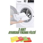 UGA İthalat 3 Adet 3 Renk Fermuarlı Çamaşır Makinesinde Kirli Spor Ayakkabı Temizliği İçin Yıkama Filesi