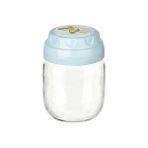 UGA İthalat Vintage Dekoratif Desenli Cam Kavanoz 425ML - 14,3 Oz - Renkli