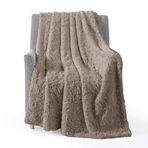 UGG 10484 Adalee Yumuşak Suni Kürk Ters Çevrilebilir Vurgu Büyük Boy Battaniye Kabarık Bulanık Lüks Rahat Otel Tarzı Lüks Yumuşak Boho Ev Dekoru Yatak ve Oturma Odası için Battaniyeler, 170 x 130 cm,