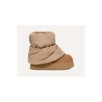 UGG Kadın Süet Topuk Dolgu Neopren Gövde Boğaz Kısmı Çorap Geçmeli Taba Bot & Bootie
