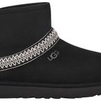UGG Kadın W CLASSIC MINI CRESCENT Bot BLACK Siyah 38