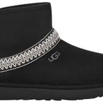 UGG Kadın W CLASSIC MINI CRESCENT Bot BLACK Siyah 39