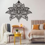 UGJSH Metal Duvar Dekoru, Lotus Çiçeği Metal Duvar Sanatı, Metal Mandala Duvar Sanatı, Metal Duvar Dekoru, Oturma Odası Duvar Sanatı, Saf Duvar Asması, Manevi Uyum, Metal Duvar Sanatı (39/inç G x