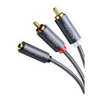 Ugreen 1 mt 3.5 mm Jack Girişi Aux to 2 RCA Ses Aktarma Kablosu