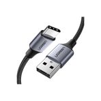 Ugreen 2.0 A Usb-A & Usb-C Örgülü Şarj Ve Data Kablosu, 25 Santimetre, Siyah, 60124, 60124