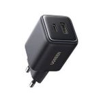 UGREEN 20W GaN Hızlı Şarj Cihazı Type-C QC PD 1xUSB-C, 1xUSB-A, Siyah