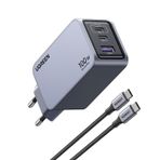 Ugreen 25874 Nexode Pro 100W Uzay Grisi Gan Type-C QC PD 2xUSB-C 1xUSB-A Hızlı Şarj Cihazı