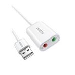 Ugreen 3.5 mm Beyaz Harici USB Ses Kartı