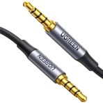 Ugreen 3.5 mm Hi-Fi Erkek to Erkek TRRS Aux 1.5 mt Siyah Ses ve Mikrofon Kablosu