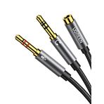 Ugreen 3.5mm Ses-Mikrofon Birleştirici Y Kulaklık Kablosu Siyah
