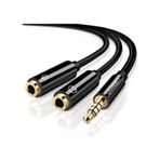 Ugreen 30620 Mikrofon Ve Kulaklık Ayırıcı 3.5Mm Y Kablo Siyah